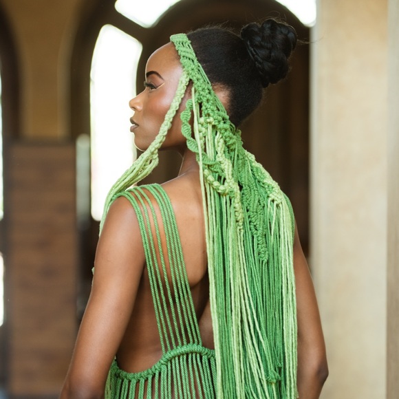 Epiphany Headpiece Handmade Macrame - Picture 3 of 16